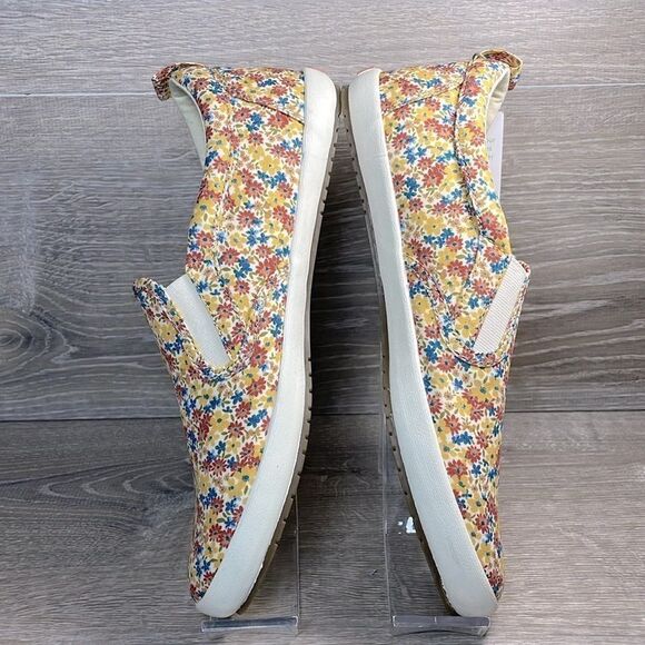 NWT Taos Dandy Floral Multi Color Canvas Women’s Sz 9.5 Slip On Loafer Sneakers - Picture 10 of 12